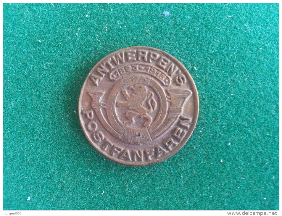 Antwerpen's Postfanfaren, 1893-1913, 6 Gram (medailles0070) - Andere & Zonder Classificatie