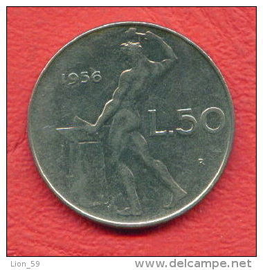 ZC497 /  - 50 LIRE - 1956 -  Italia Italy Italie Italien Italie -  Coins Munzen Monnaies Monete - 50 Lire