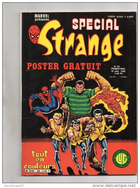 BD COMICS- STRANGE N° 20 DU 10 JUIN 1980- MARVEL  STAN LEE- LES ETRANGES X-MEN - DESOLATION -SPIDERMAN - Strange