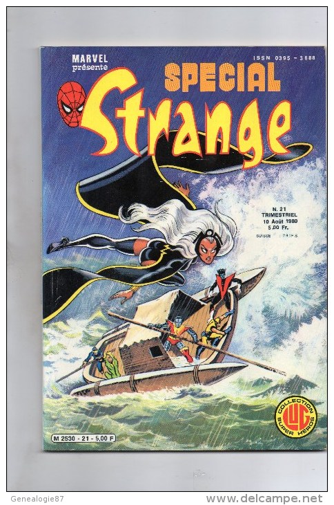 BD COMICS- STRANGE N° 21 DU 10 AOUT 1980- MARVEL  STAN LEE- LES ETRANGES X-MEN -A LA RESCOUSSE -SPIDERMAN - Strange