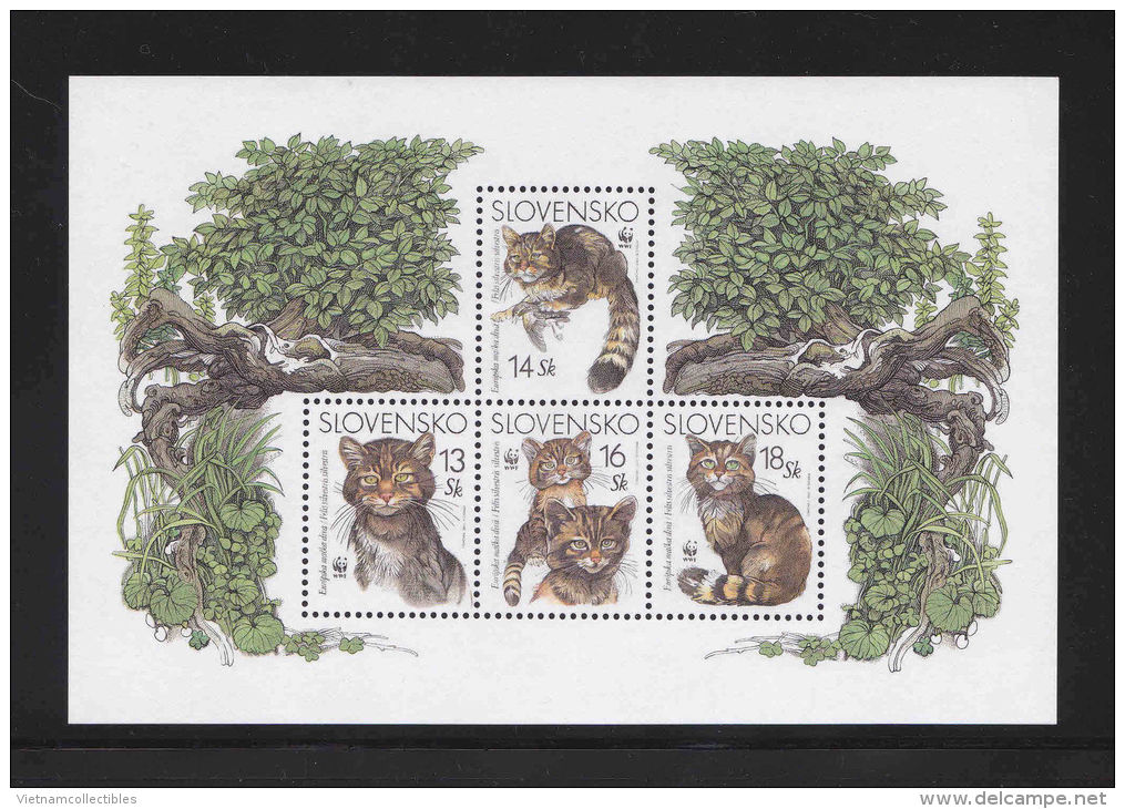 (WWF-326) W.W.F Slovakia European Wild Cat MNH Souvenir Sheet 2003 - Unused Stamps