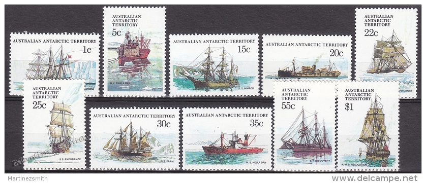 Australian Antartic Territory 1979-1980 Yvert 37-46, Ships (I) - MNH - Nuevos