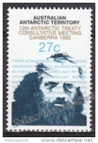 Australian Antartic Territory 1983 Yvert 60, 12th Treaty Meeting - MNH - Unused Stamps