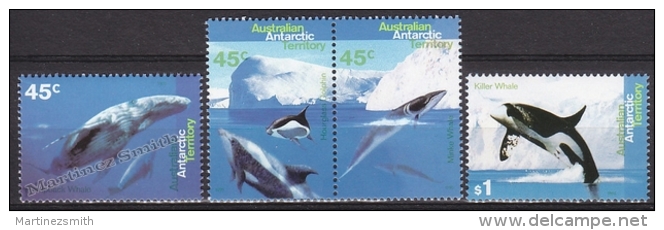 Australian Antartic Territory 1995 Yvert 102-05, Sea Fauna, Whales &amp; Dolphins - MNH - Nuovi