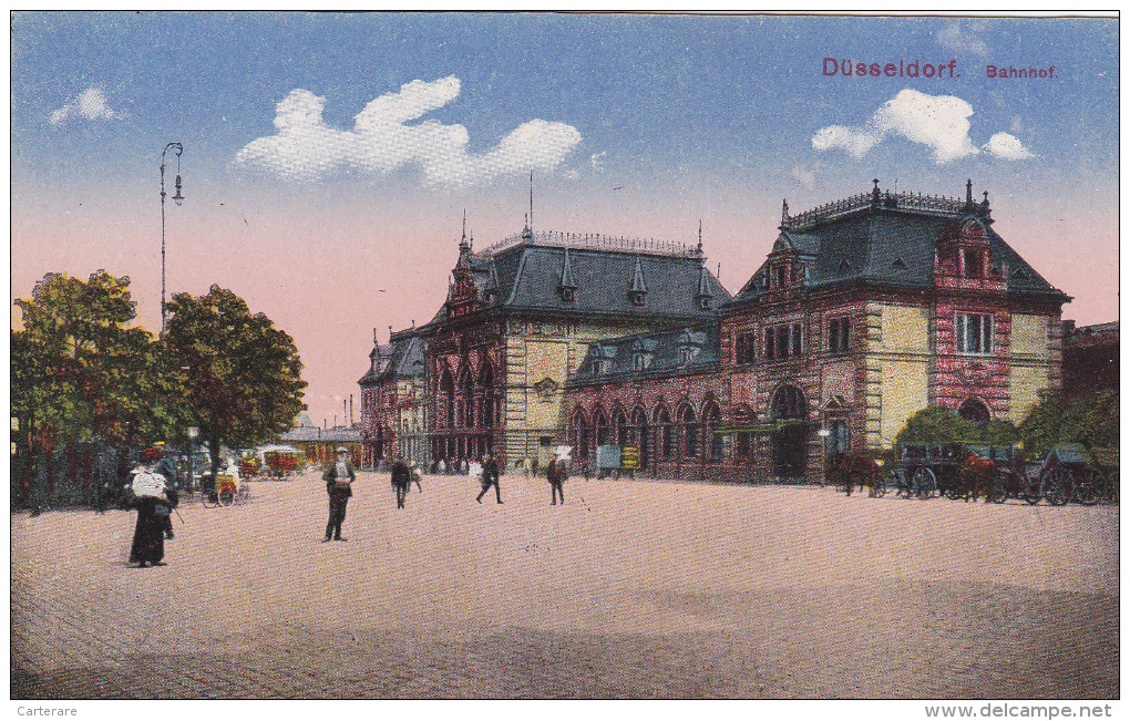 BAHNHOF-HOTEL,germany,DUS SELDORF,duesseldorf,en 1900,BAHNHOF,ALLEMAGNE - Düsseldorf