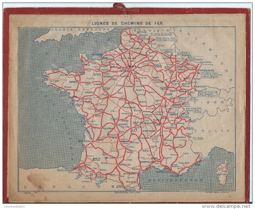 Almanach Des PTT/Avec Carte Des Chemins De Fer/ Seine / 1951       CAL163 - Tamaño Grande : 1941-60