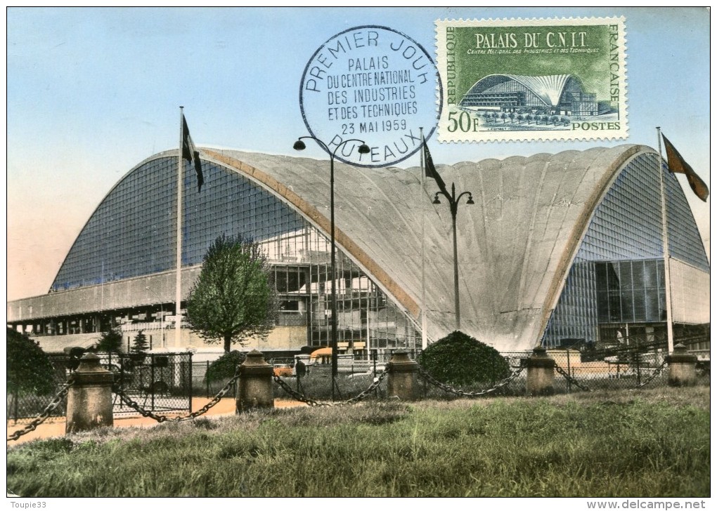 La  Défense Palais Du CNIT Carte Maxi 1959 - La Defense