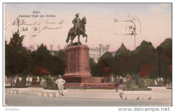 RIGA 10659/7  DENKMAL PETER DES GROSSEN 1913 - Lettonie