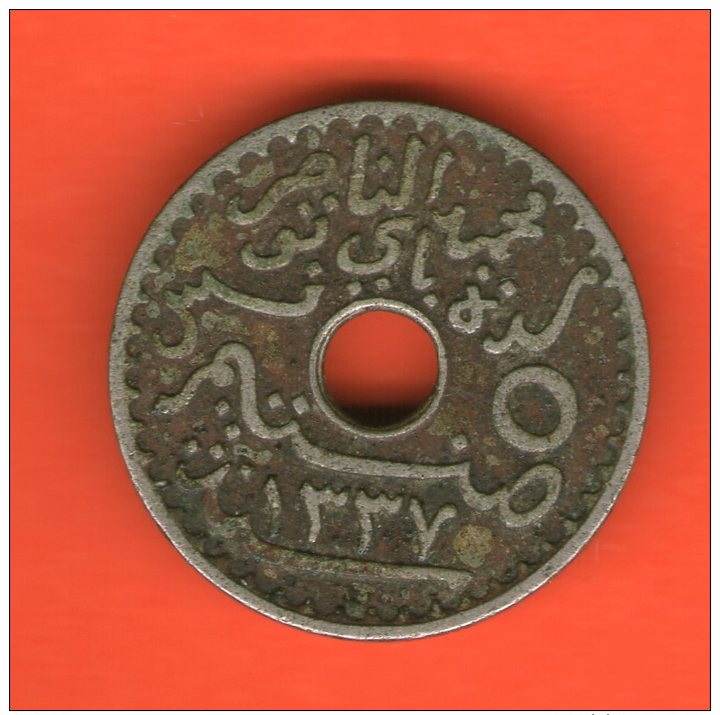 ** 5 Centimes AH1337 1919 PROTECTORAT FRANCAIS ** - KM 242 - Ni-Bro 3gr. 19mm - TUNISIA / TUNESIA / TUNESIEN - Túnez