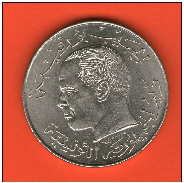 ** 1/2 Dinar 1968  ** - KM 291 - Ni  12gr. 29mm - TUNISIA / TUNESIA / TUNESIEN - Tunisia