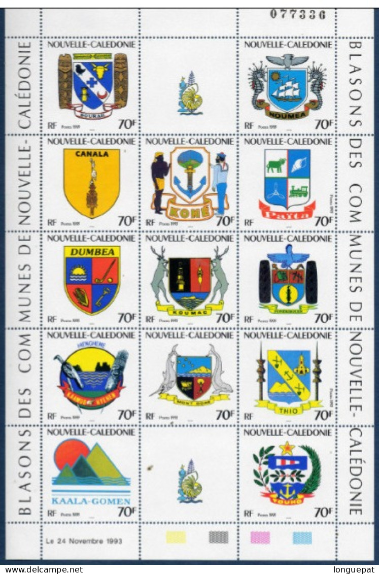 Nelle CALEDONIE : Blasons Des Communes De Nouvelle-Calédonie : Bourail, Nouméa, Canala, Koné, Païta, Etc - Nuovi