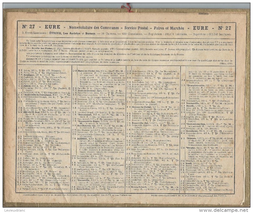 Almanach Des PTT/avec  Feuillets Au Verso  / Le Donjon De Vincennes / Eure / 1960     CAL177 - Big : 1941-60