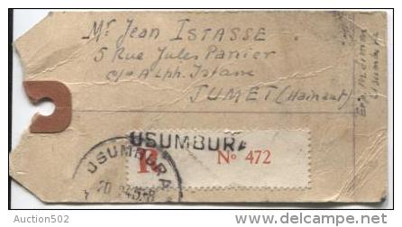 Ruanda-Urundi Echantillon Sans Valeur Recommandé Usumbura 1945 V.Jumet PR668 - Cartas & Documentos