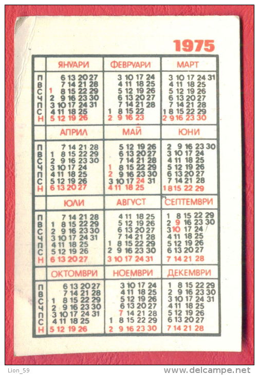 K1287 / 1975 VARNA - State Savings Bank - TOURISM , BLACK SEA BEACH - Calendar Calendrier Kalender Bulgaria Bulgarie - Small : 1971-80