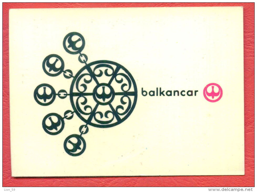 K1298 / 1975 " BALKANCAR " Production Of Lifting Equipment - Electric - Calendar Calendrier Kalender Bulgaria Bulgarie - Tamaño Pequeño : 1971-80