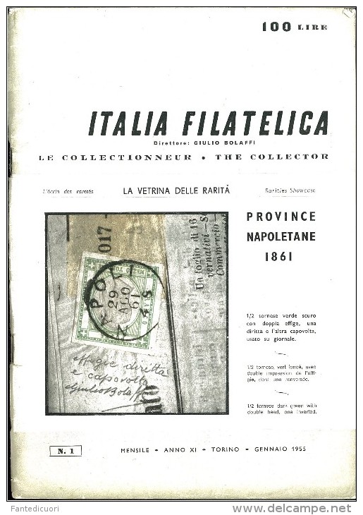 Rivista Il Collezionista, Bolaffi Editore N. 1 Anno 1955 - Italian (from 1941)