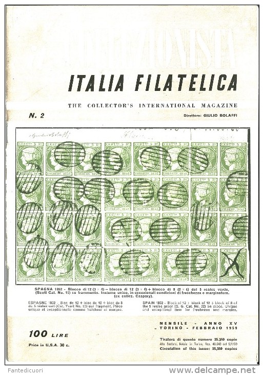 Rivista Il Collezionista, Bolaffi Editore N. 2 Anno 1959 - Italiane (dal 1941)