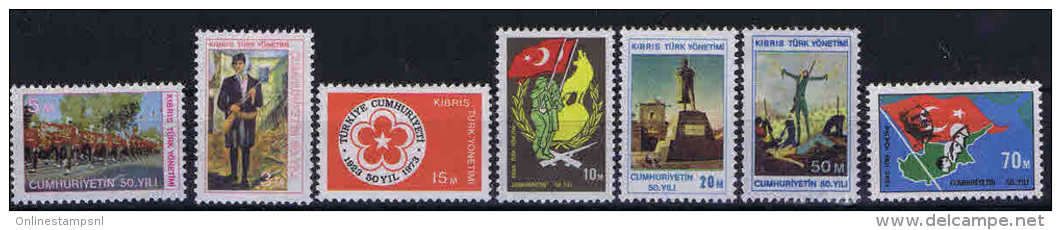 Cyprus: Michel 1 - 7 1974 50th Anniv Of Republic Of Turkey Set MNH ** - Ongebruikt