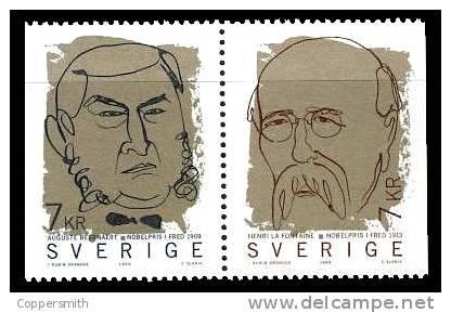 (041) Sweden / Suede  Nobel Prize Winners  ** / Mnh  Michel 2141-42  Below Face / Sous Facial - Neufs