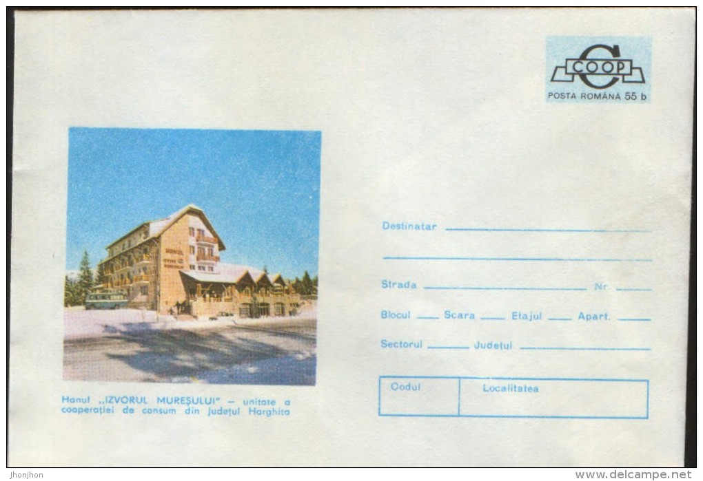 Romania-Postal Stationery Cover- The Hotel "Izvorul Muresului" - Settore Alberghiero & Ristorazione