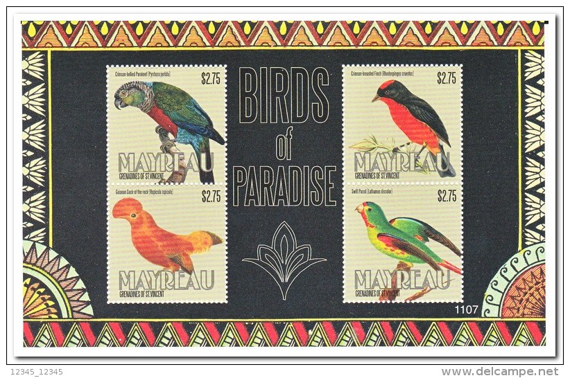 St. Vincent Mayreau 2011 Postfris MNH, Birds - St.Vincent (1979-...)