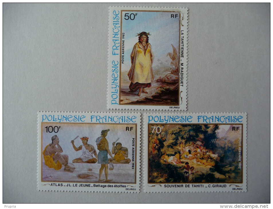 Polynésie  1982  N°170 à 172 Y&T  "Peintures Du 19eme"  3V.  Neuf - Neufs