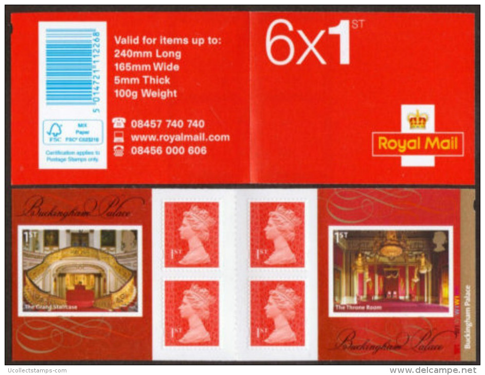 Great Britan  2014  Buckingham Palace  Boekje Zelfklevend    Postfris/mnh/neuf - Neufs