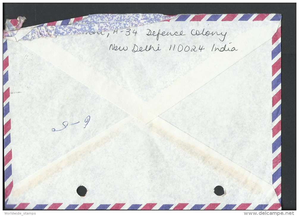 India1988 Airmail Solar Energy, Cow, Postal History Cover From India To Pakistan. - Poste Aérienne