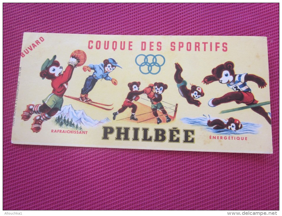 BUVARD Publicitaire:Pain D' épice De Dijon PHILBEE Couque Des Sportifs &gt;&gt; Voir Les Photos Recto-verso - Gingerbread