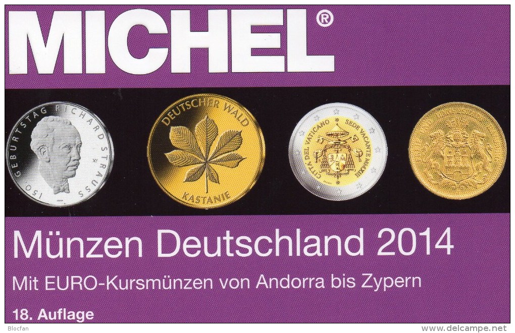 Germany 2014 New 25€ Coins From 1871 D DR DDR BRD €-coin Catalogue MICHEL A B E F FI G I L M NL P V Zy 978-3-94502-074-4 - Collezioni