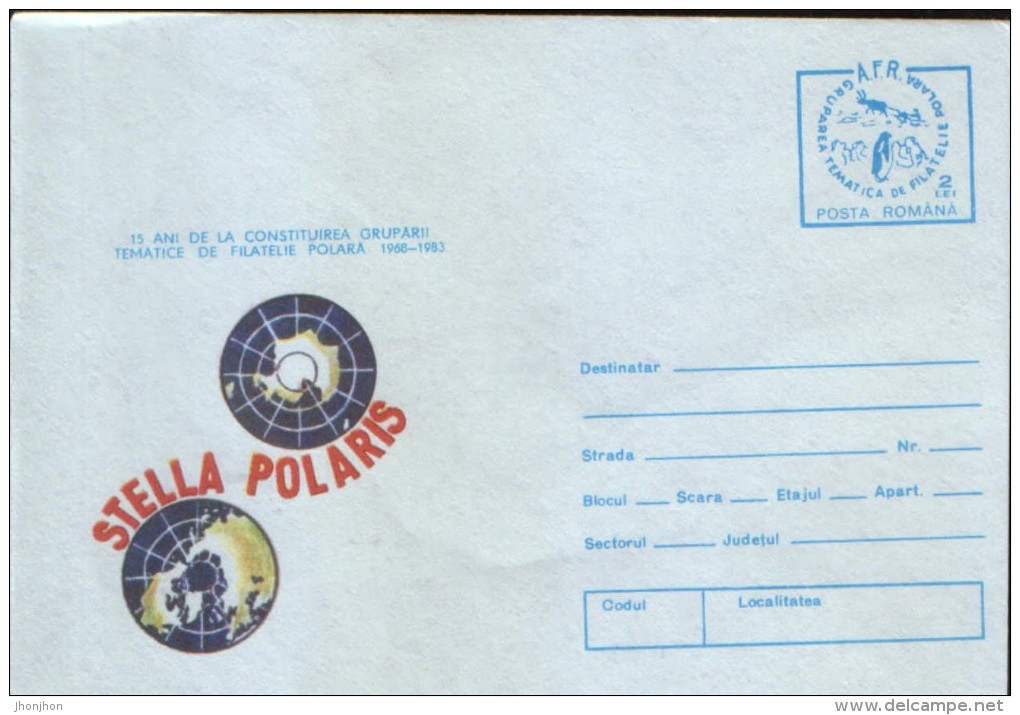 Romania-  Stationery Cover Unused -  Stella Polaris -15 Years Since The Founding Of The Group Of Polar Philately - Evenementen & Herdenkingen