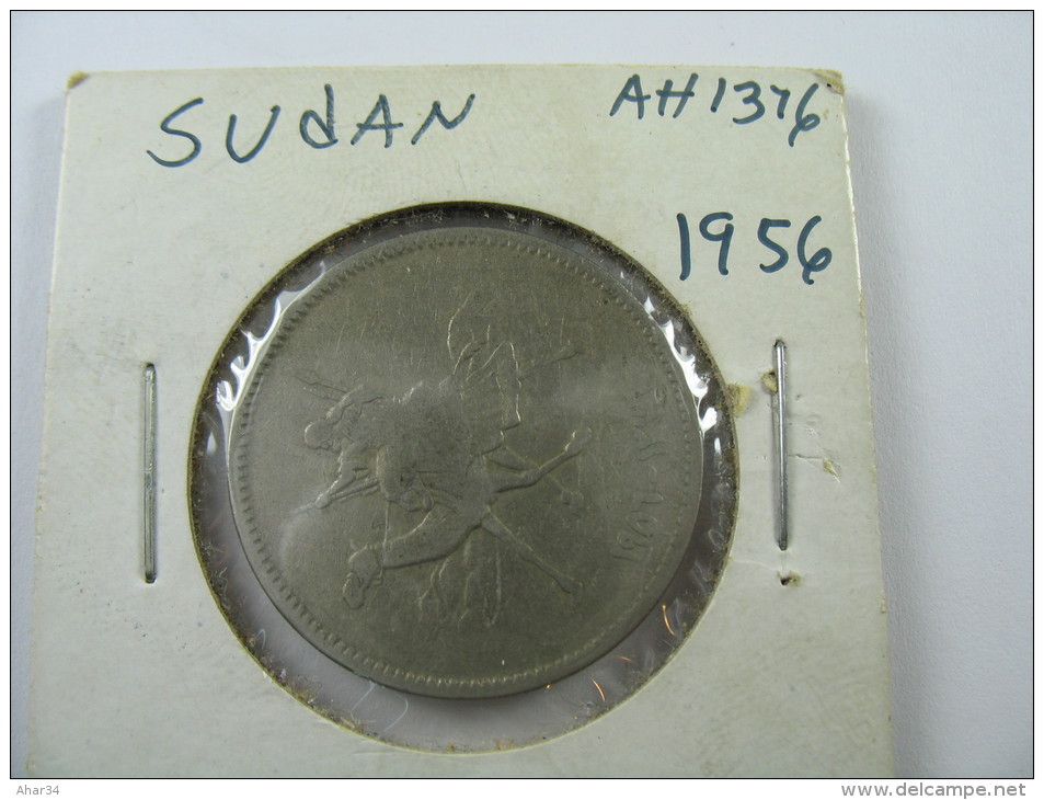 SUDAN  10 GHIRSH 1376 1956  COIN  LOT 27 NUM  7 - Soudan