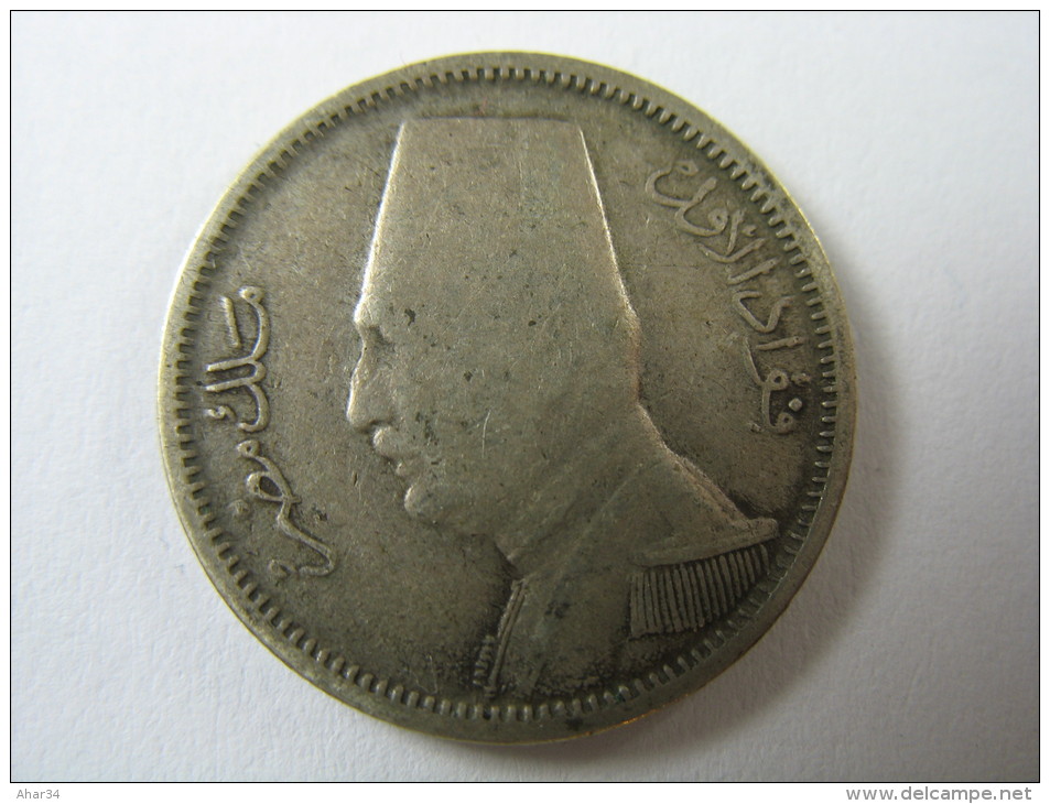 EGYPT 2 PIASTRES  SILVER 1929 COIN  LOT 27 NUM 4 - Aegypten
