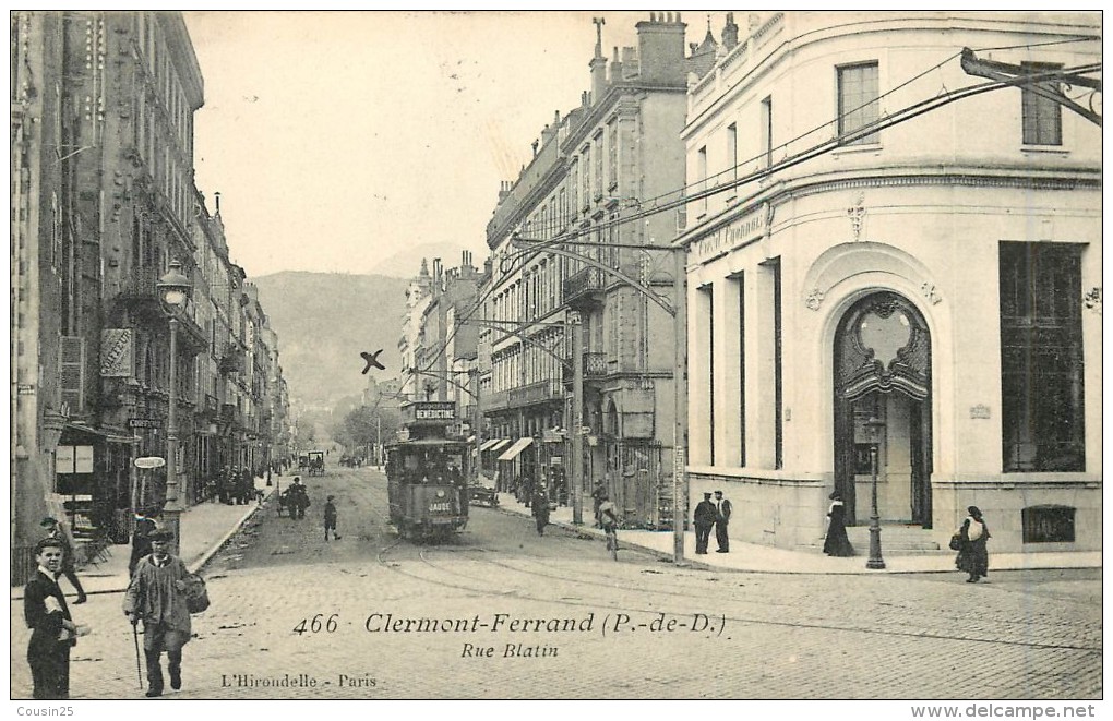 63 CLERMONT FERRAND - Rue Blatin - Tramways - Clermont Ferrand