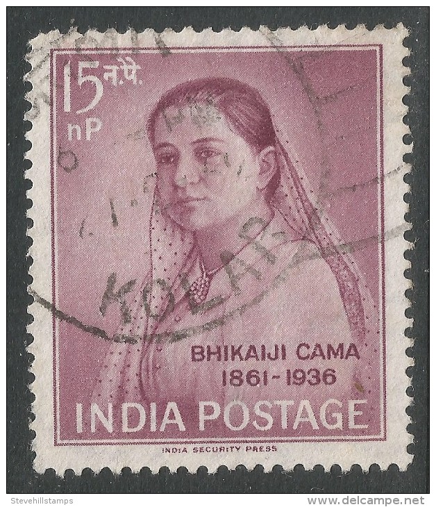 India. 1962 Birth Centenary Of Bhikaiji Cama. 15np Used. SG 450 - Used Stamps