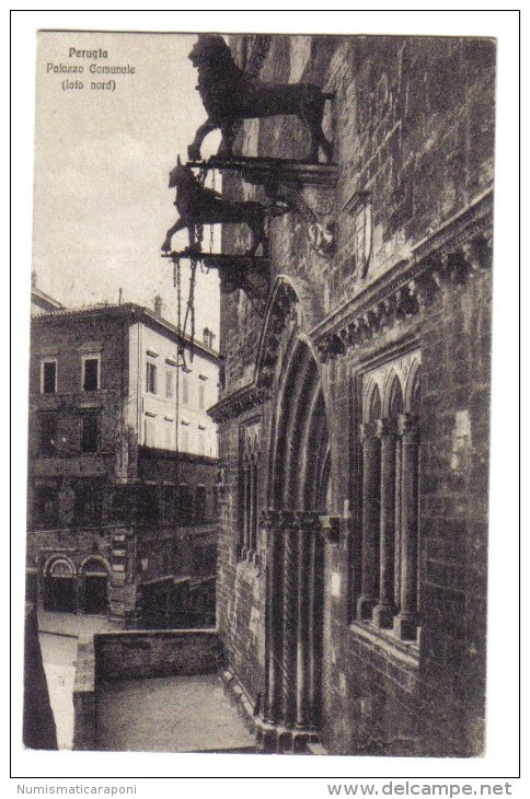 Perugia Palazzo Comunale Lato Nord   VIAGGIATA 1925 ( Conservazione Come Da Scan  ) C.1670 - Perugia