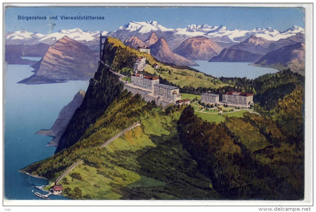 Bürgenstock - Und  Vierwaldstättersee - 1924 LITHO - Sonstige & Ohne Zuordnung