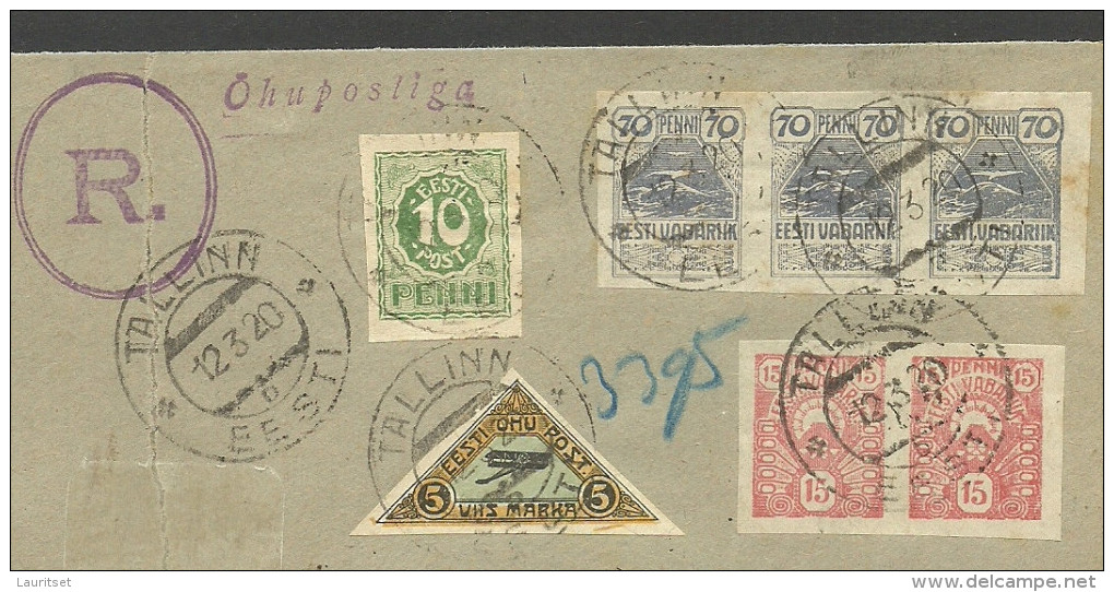 Estland Estonia Estonie 1920 Air Mail Flugpost Ice Flight 15.03.1920 Via Helsinki Finland Nach Amsterdam Netherlands - Estonie