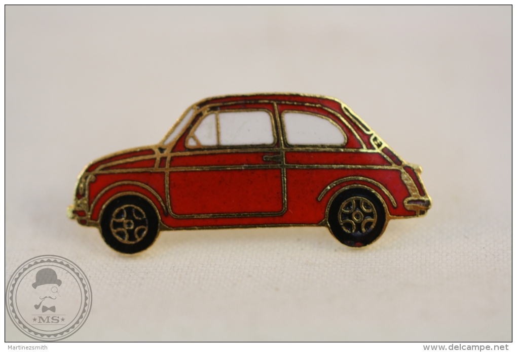 Classic Car - Fiat / Seat 600 Tipe - Red Colour  - Pin Badge - Fiat