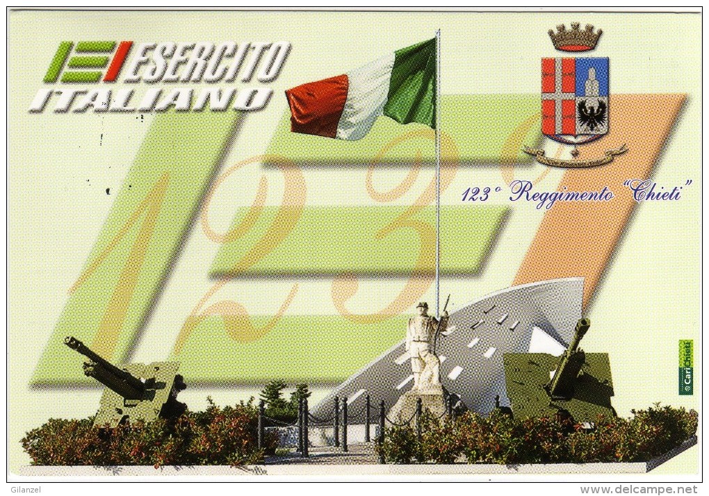 Italia 2010 Annullo Chieti Esercito 123° Reggimento "Chieti" Giuramento Solenne - Militaria