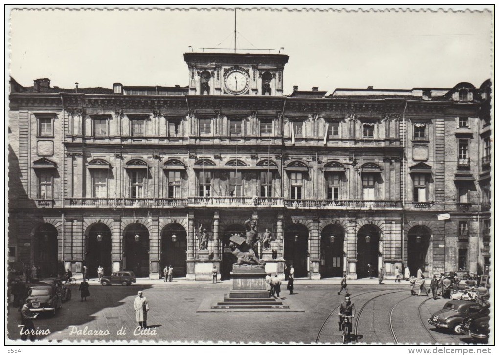 Cpsm  Italie    Piemonte  Turin  Torino Palazzo Di Citta - Places & Squares