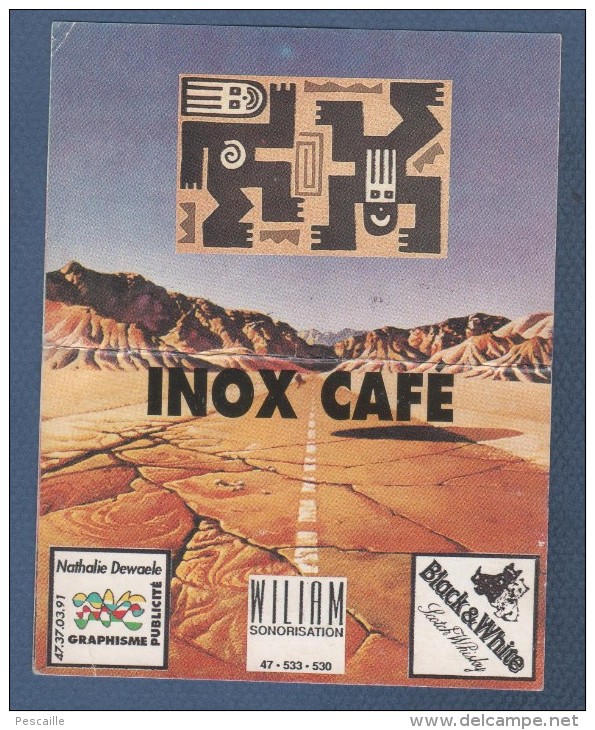 CARTE COMMERCIALE INOX CAFE VIEUX TOURS 37 - L'ASCOT BAR CLUB SAUMUR 49 - Visitenkarten