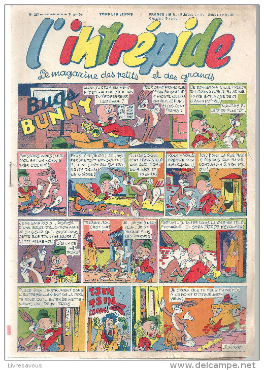 L'intrépide Le Magazine Des Petits Et Des Grands Hebdomadaire N°237 Bugs Bunny Du 13/05/1954 Ed. Duca - Petit Format