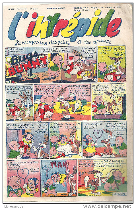 L´intrépide Le Magazine Des Petits Et Des Grands Hebdomadaire N°236 Bugs Bunny Du 06/05/1954 Ed. Duca - Petit Format