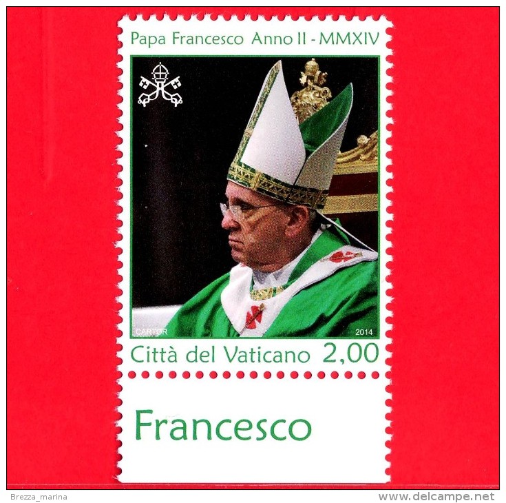 Nuovo - MNH - VATICANO - 2014 - Papa Francesco - Anno II - 2.50 € • Ritratto - Neufs