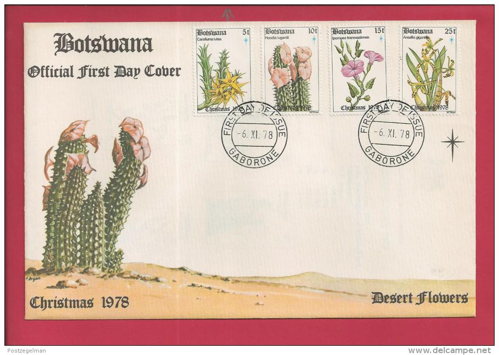 BOTSWANA, 1978,  Mint FDC, Desert Flowers, MI 221-224, F3616 - Botswana (1966-...)