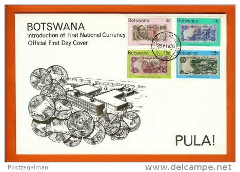 BOTSWANA 1976,  Mint FDC, First Currency., MI 151-154, F3139 - 1885-1964 Protectorat Du Bechuanaland
