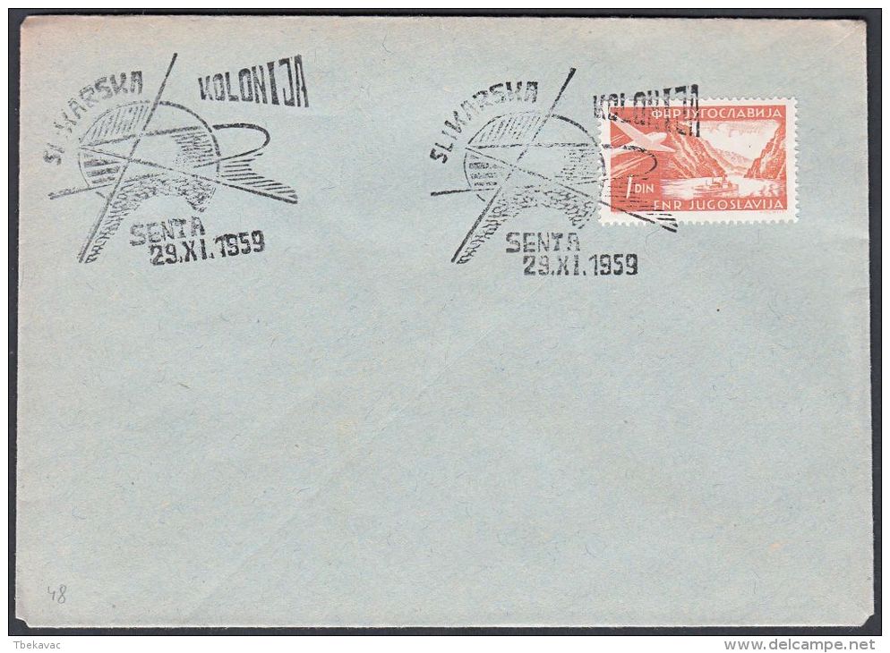 Yugoslavia 1959, Cover W./special Postmark "Painting Colony, Senta", Ref.bbzg - Cartas & Documentos