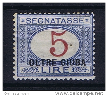 Italia Colonie - OLTRE GIUBA 1925 SEGNATASSE MH * Sa. Nr 10 - Oltre Giuba