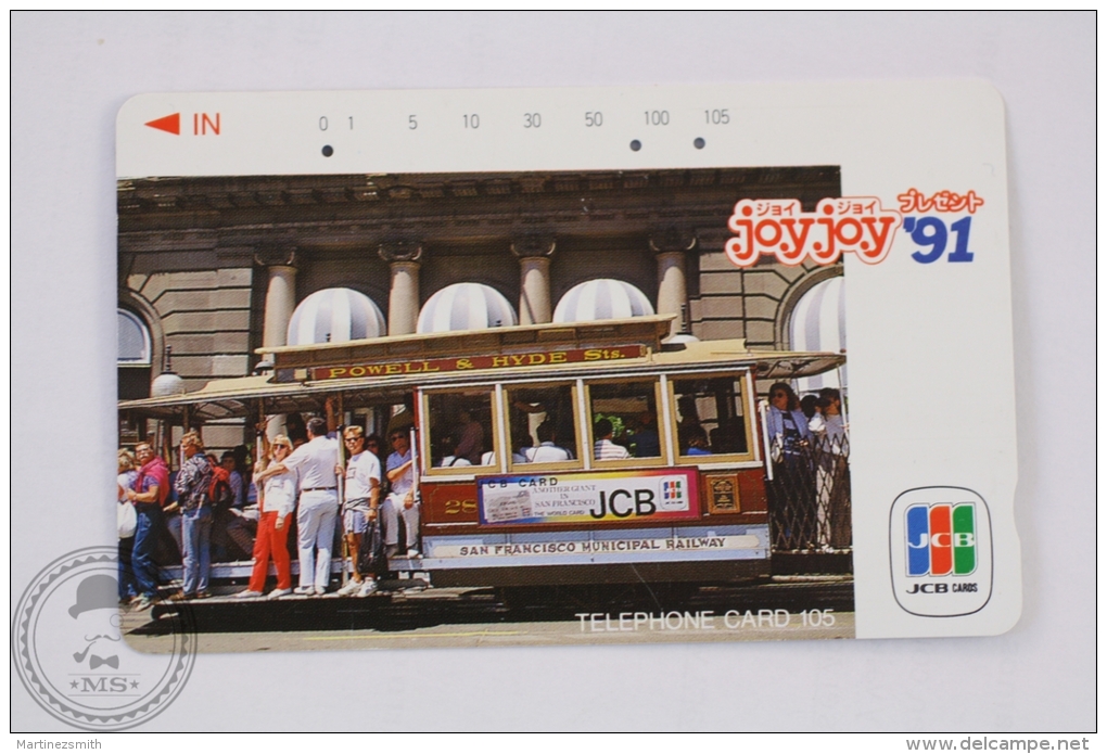 Japan Collectible Train Phone Card - City Tram - Powel &amp; Hyde Sts. - Trenes